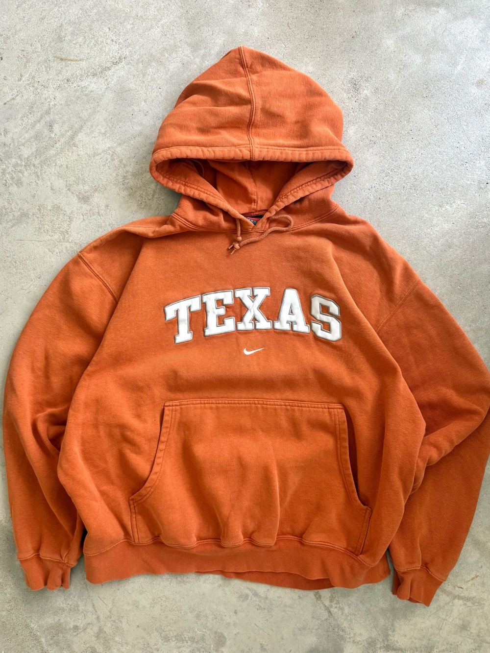 Vtg 90s Nike Texas Longhorns Center Swoosh Embroidered Men’s Hoodie XL 26x29